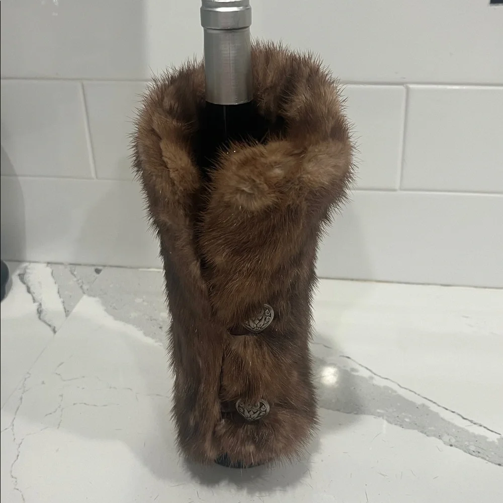 Mink  Fur‎ Wine Bottle Cover